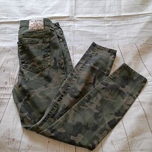 True Religion Green Camouflage Jeans